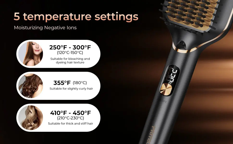 Hair Straightener Brush - TA-8008 Detail Image