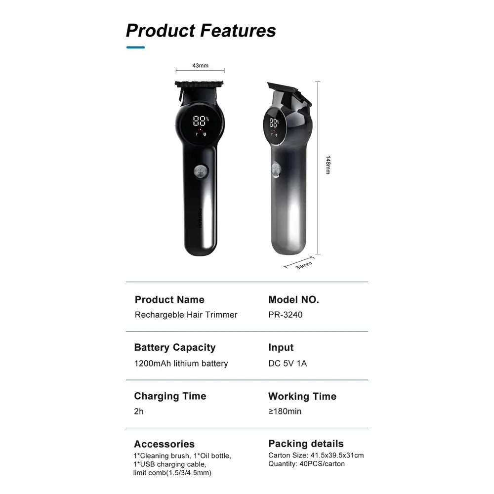 PRITECH Hair Clipper | PR-3240
