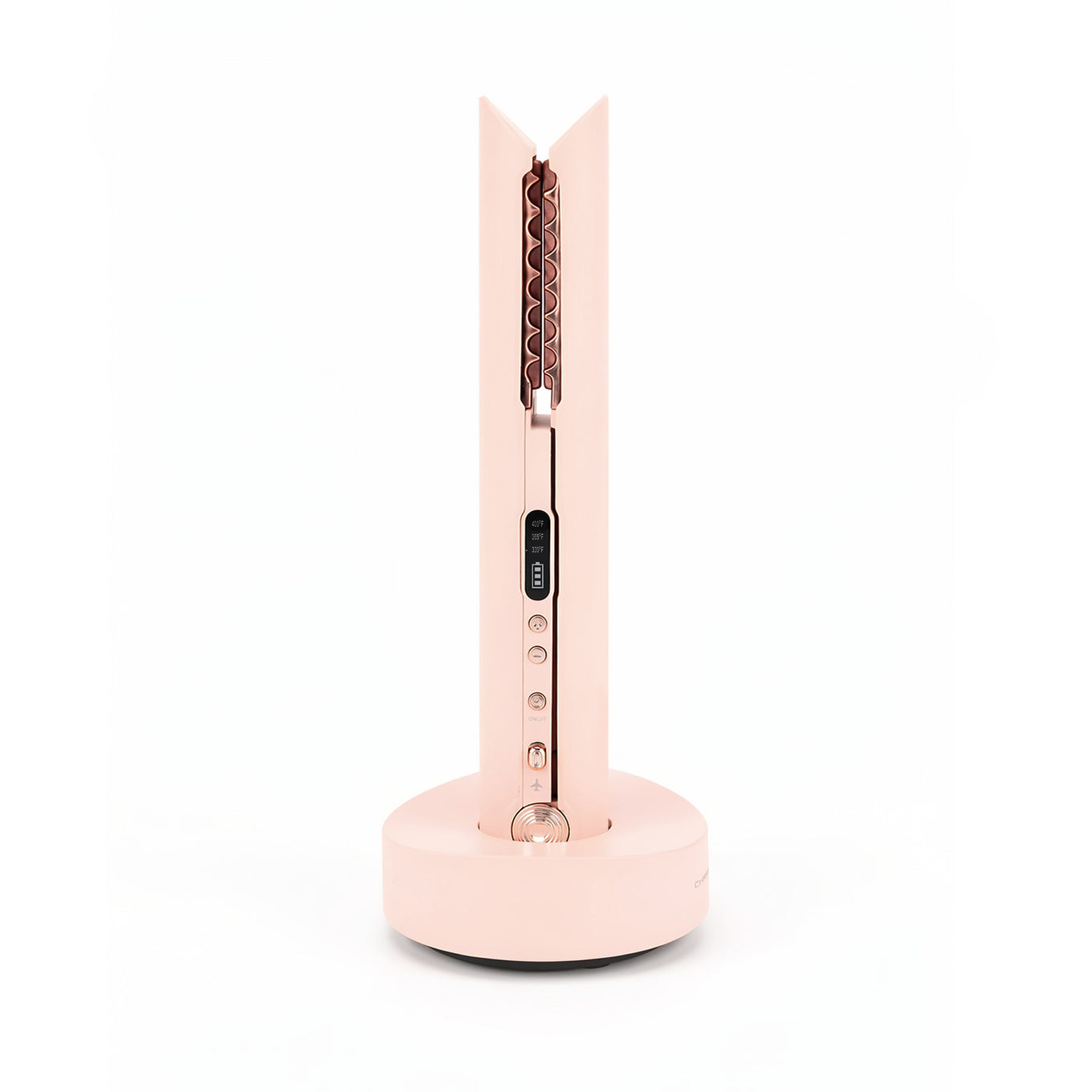 Portable Mini Hair Straightener Wireless in Blush Peach