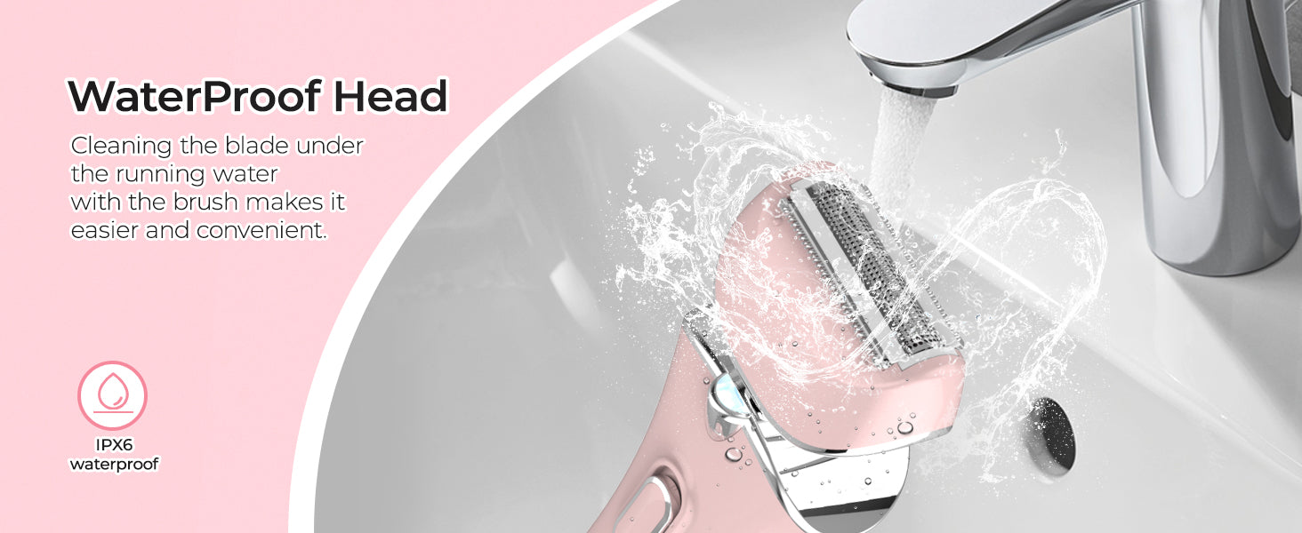 PRITECH Electric Shaver for Women  Wet & Dry Use Pink | LD-8001