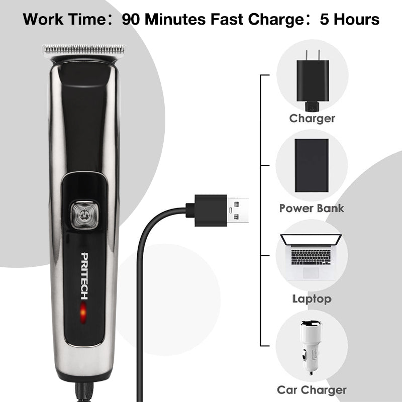 Rechargeable DC motor hair trimmer PR-2606