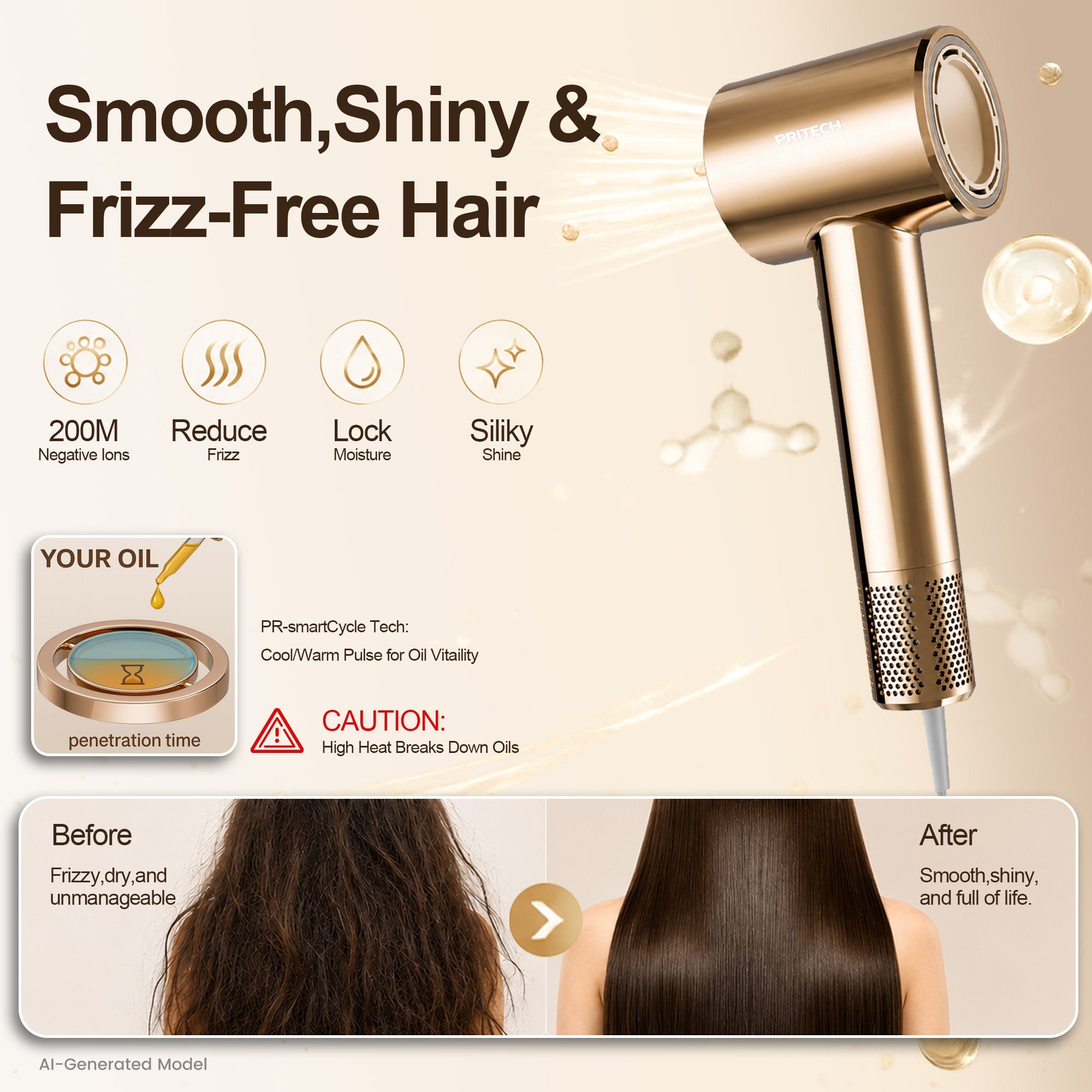 3-in-1 Ionic Hair Dryer Hair Dryer & Styler