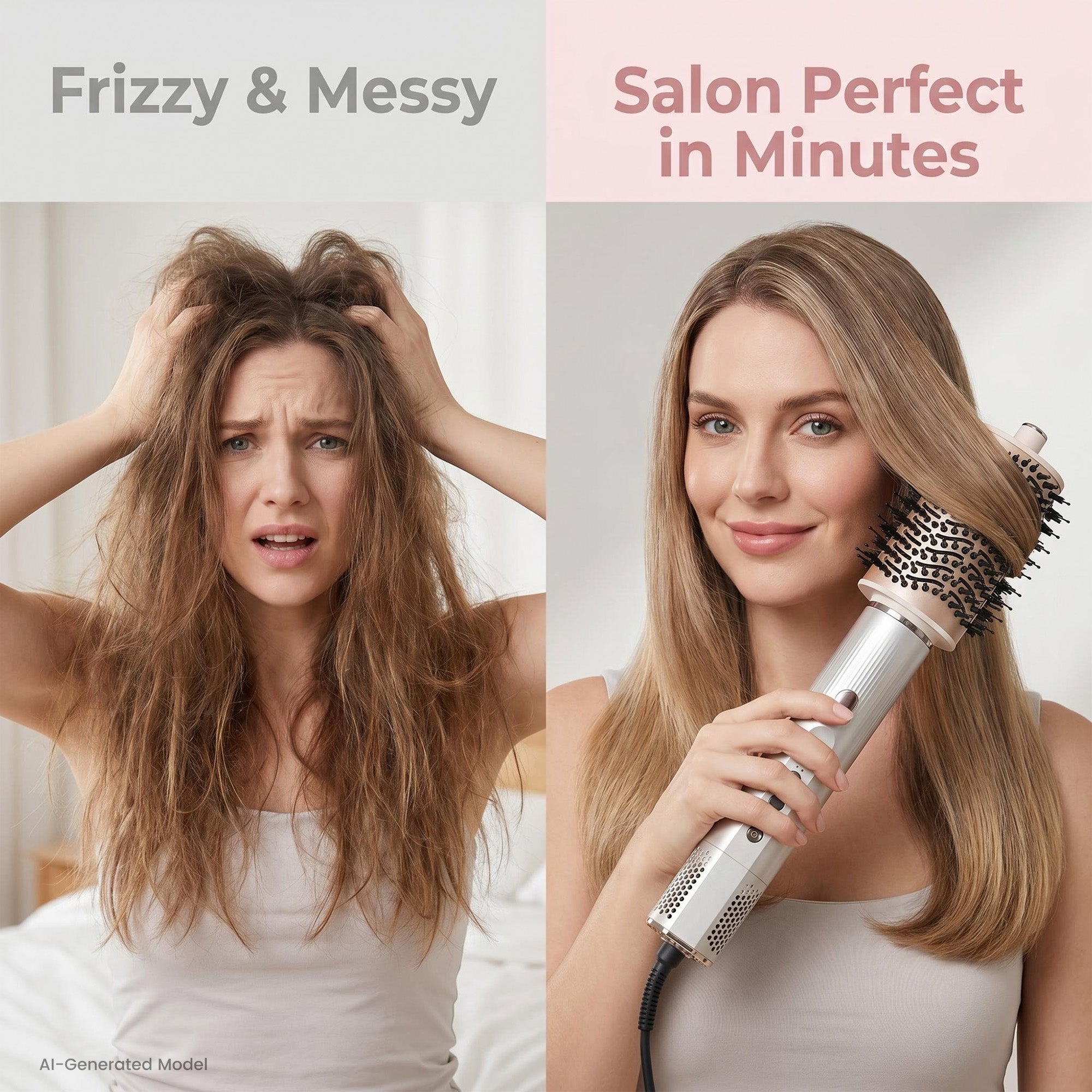 7-in-1 Multi-Function Pale Gold Hair Styling Set