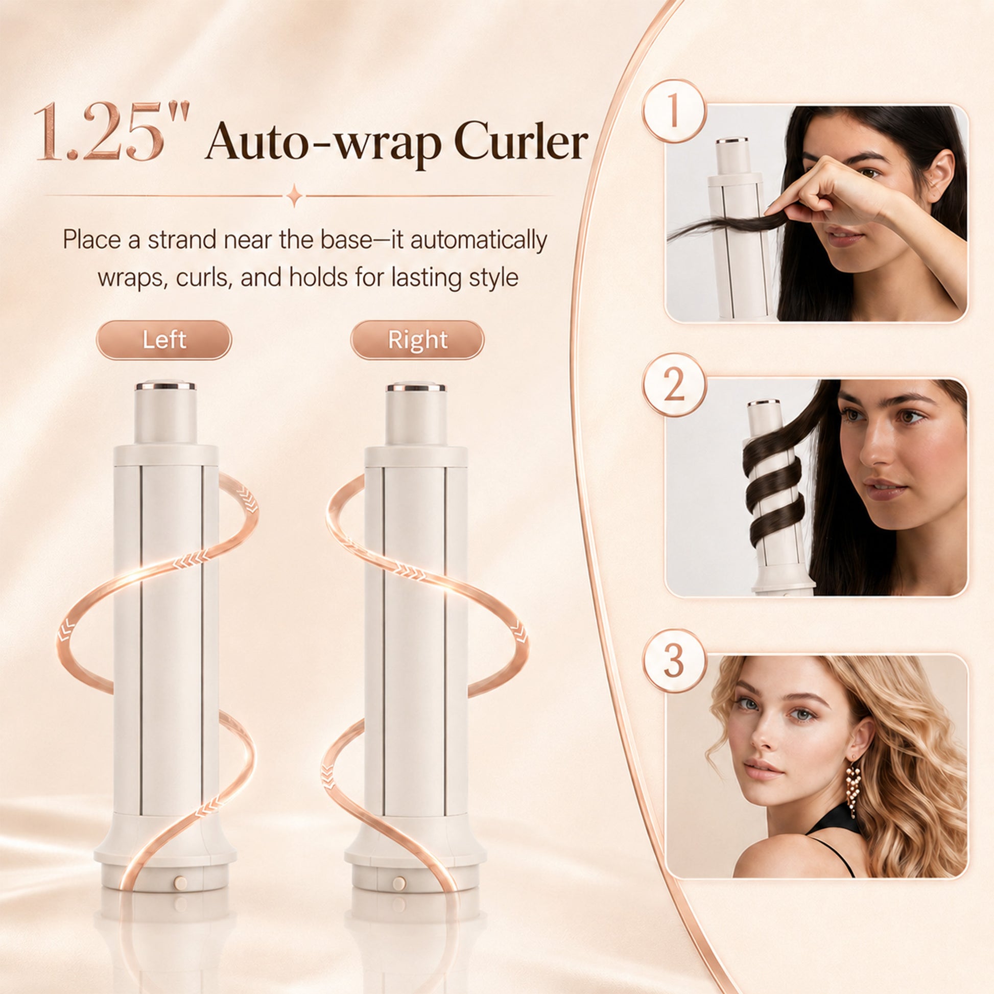 7-in-1 Multi-Function Pale Gold Hair Styling Set PRITECH BEAUTY CARE
