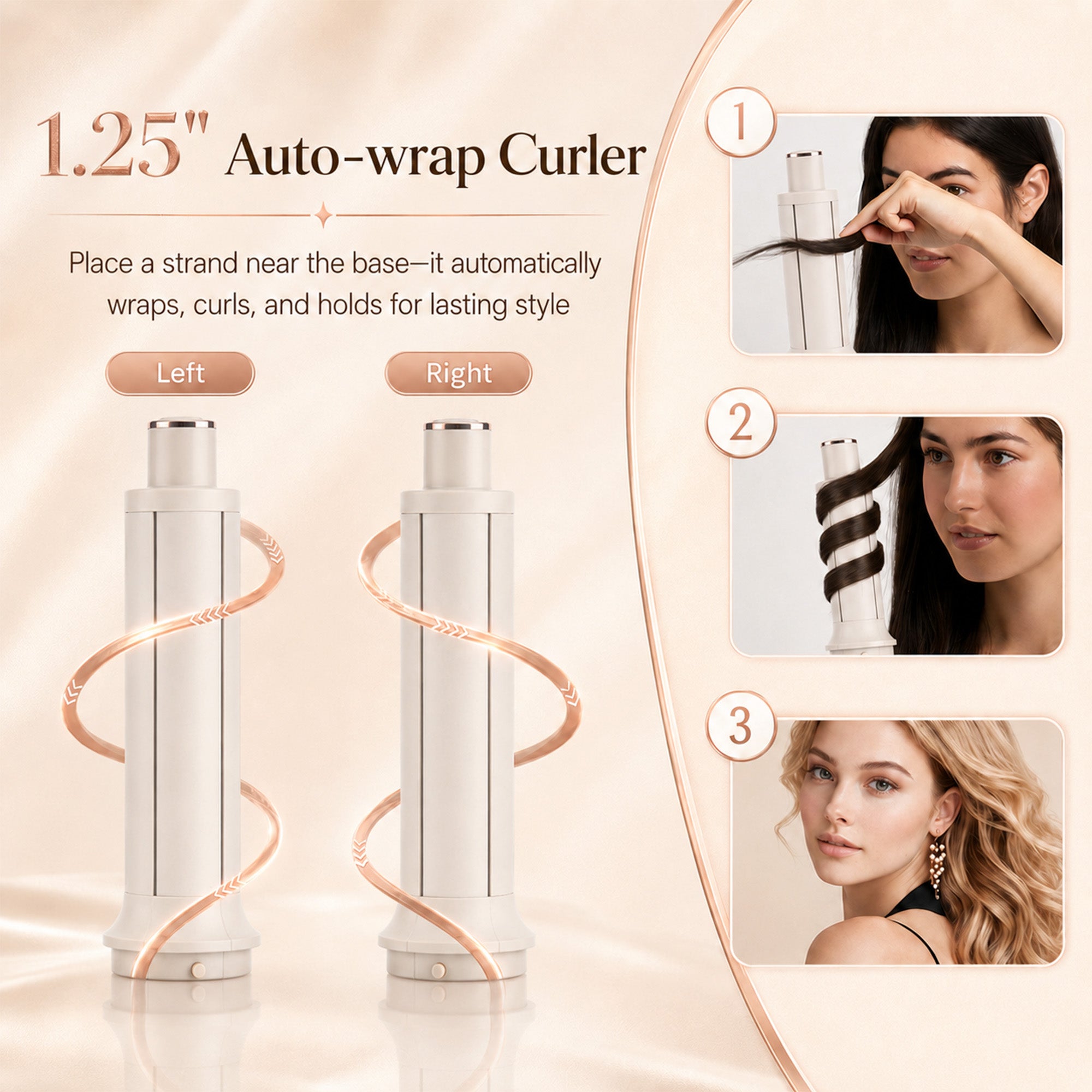 7-in-1 Multi-Function Pale Gold Hair Styling Set PRITECH BEAUTY CARE