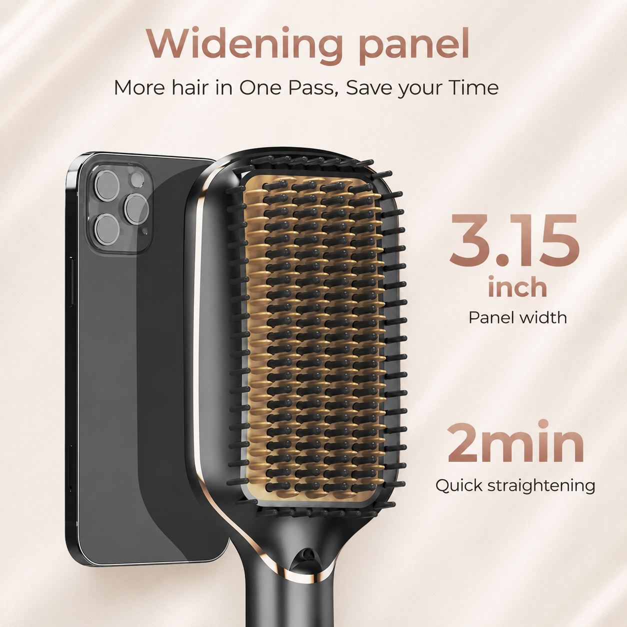 Anti-Frizz Hair Straightener Brush