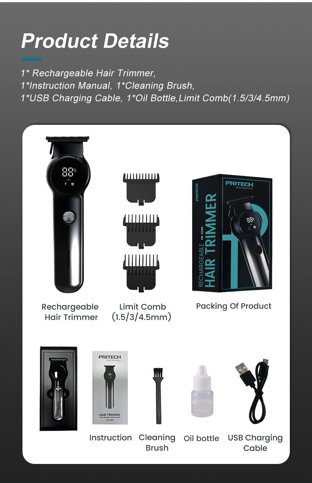 HAIR CLIPPER PR-3240