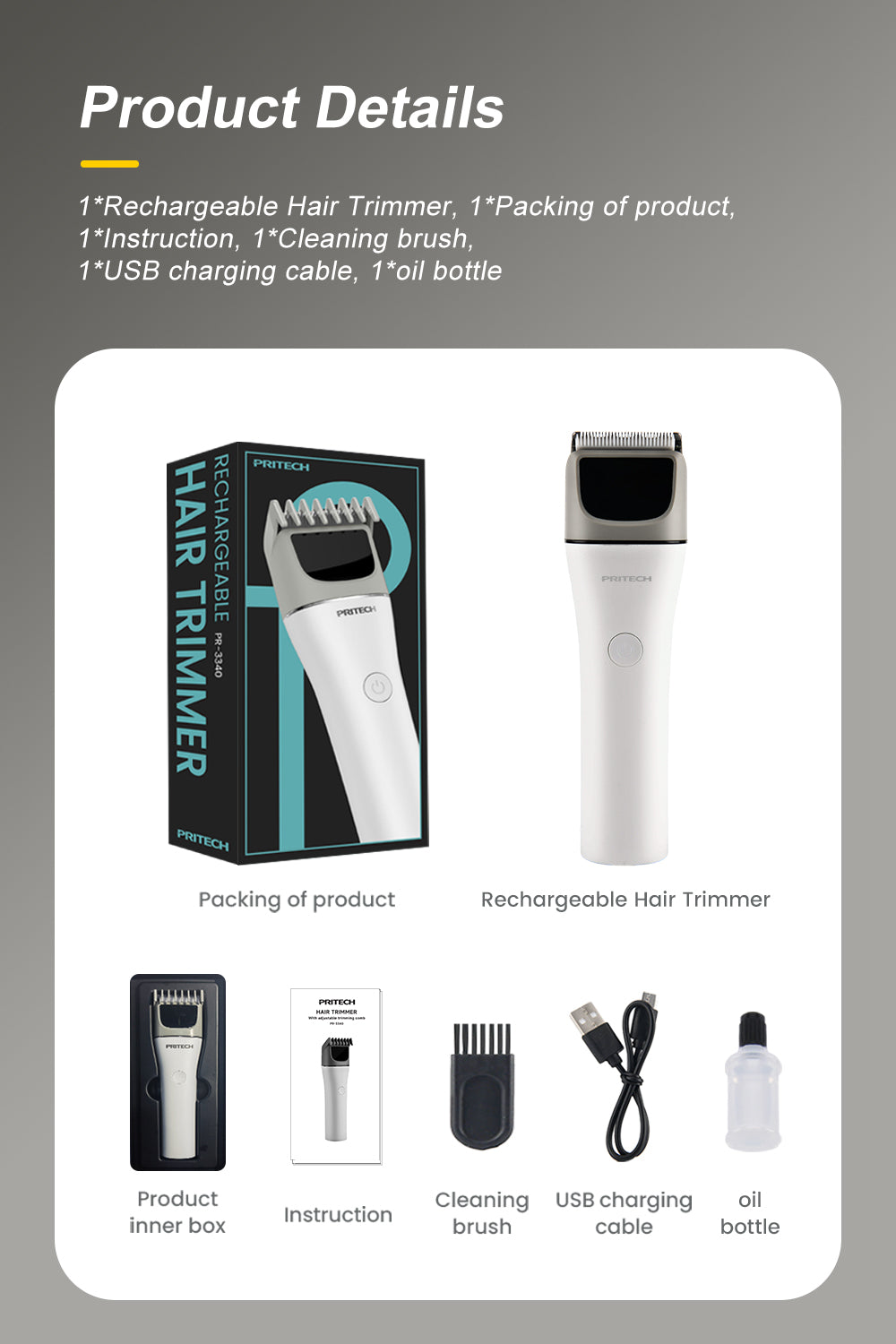 HAIR CLIPPER PR-3340