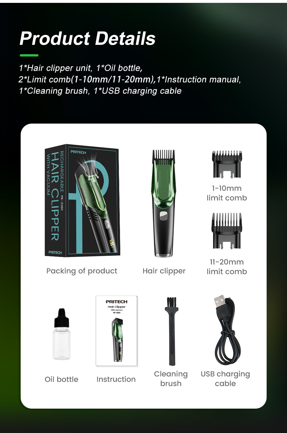 Hair Clipper - PR-3380