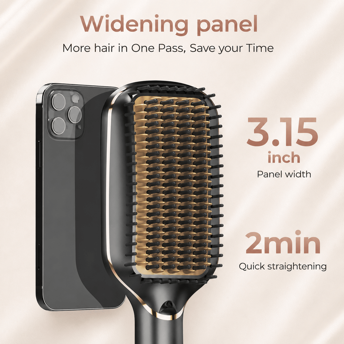 Anti-Frizz Hair Straightener Brush