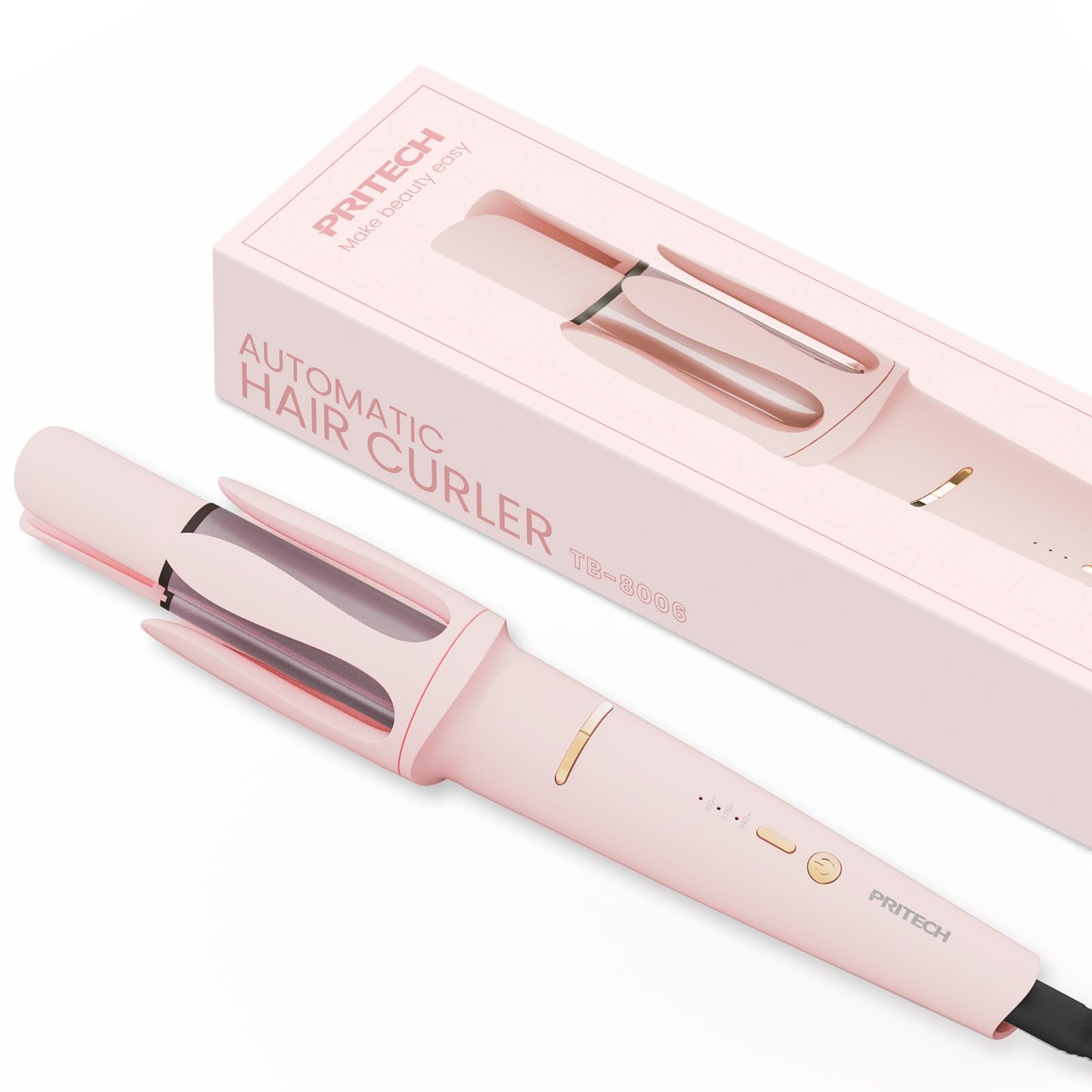 Automatic Hair Curler with 3 Temperatures and Ionic Barrel