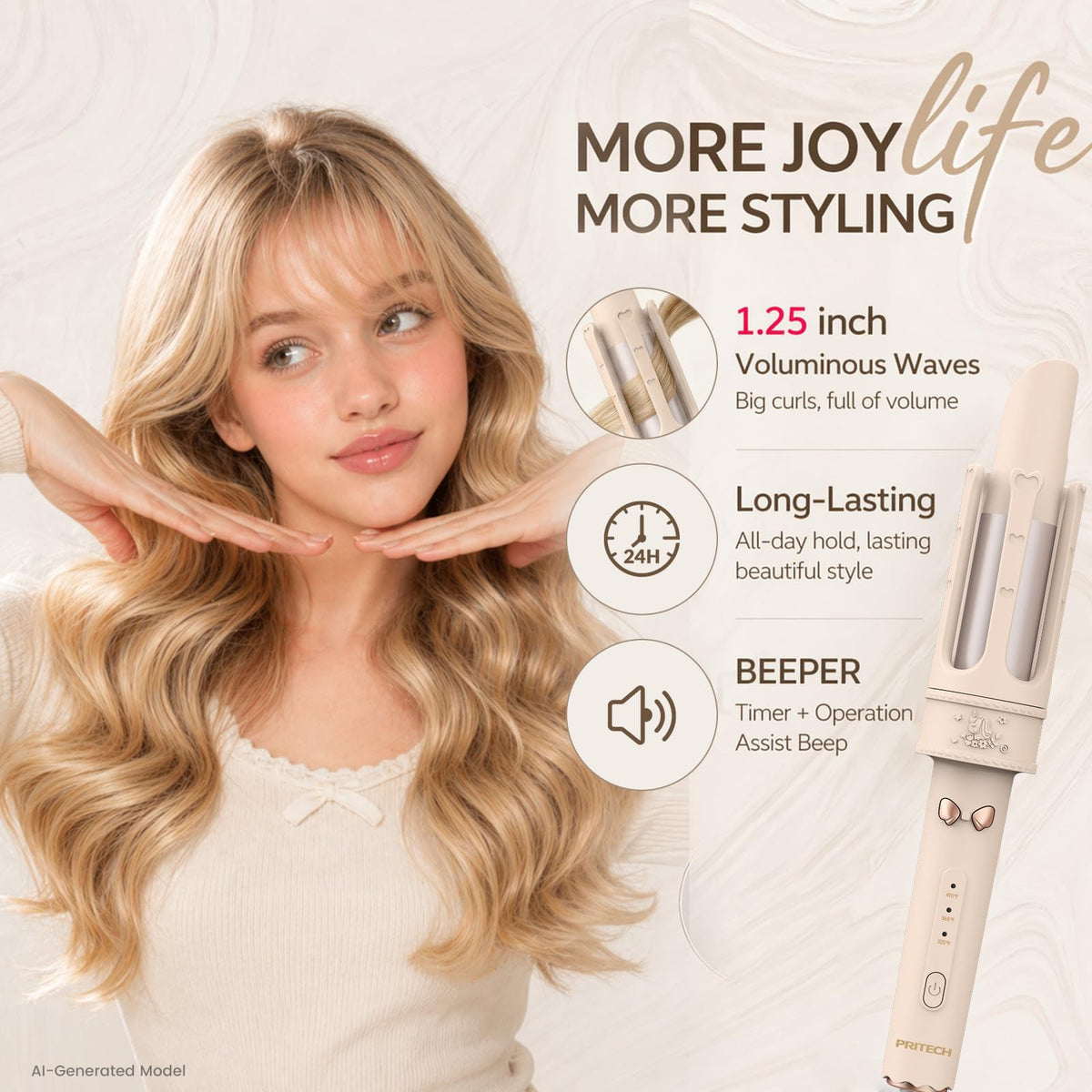 Automatic Rotating Hair Curler Effortless