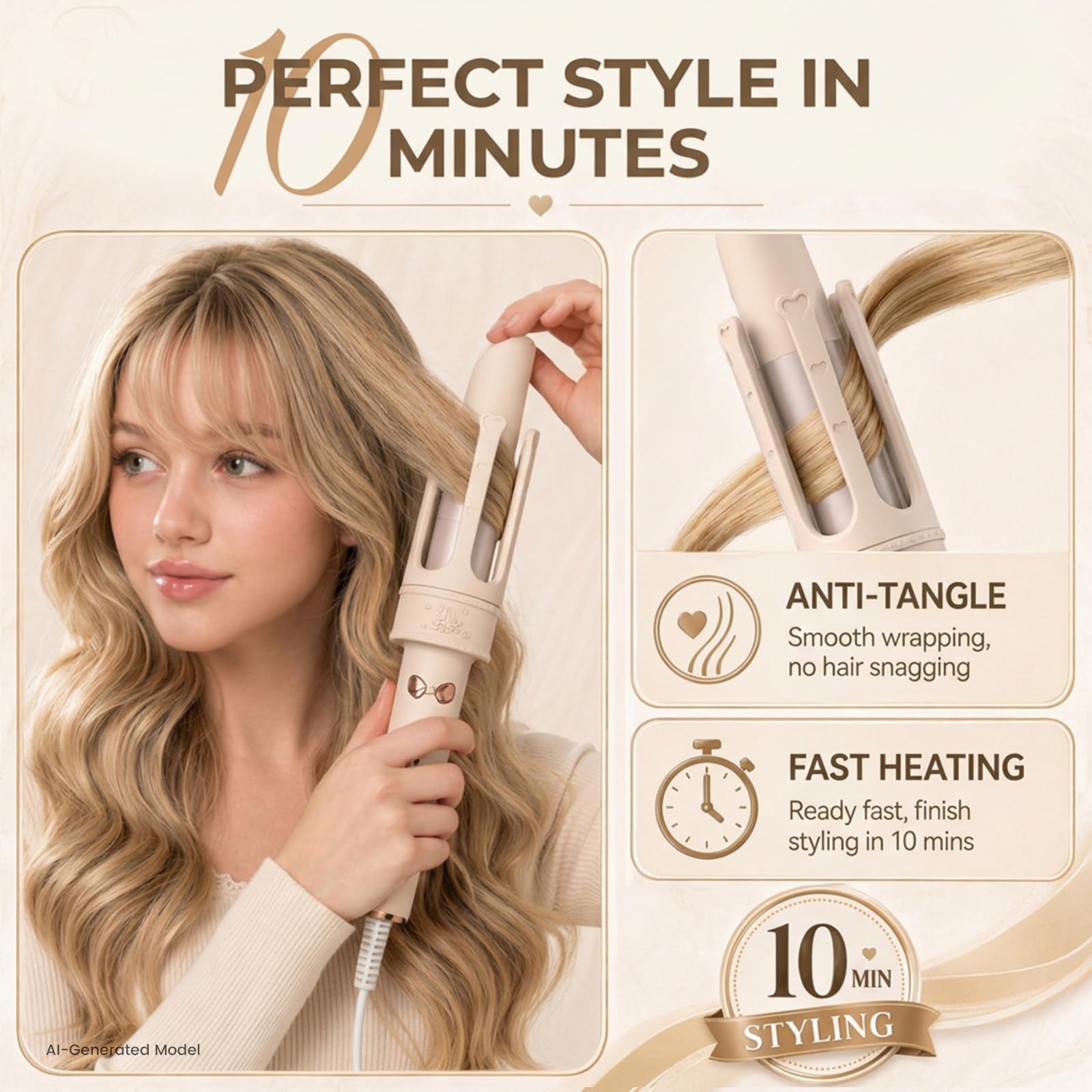 Automatic Rotating Hair Curler Effortless