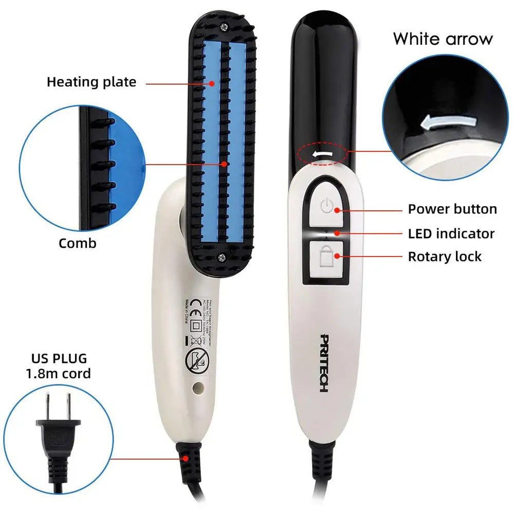 PRITECH Hair Straightener Brush | TA-1989