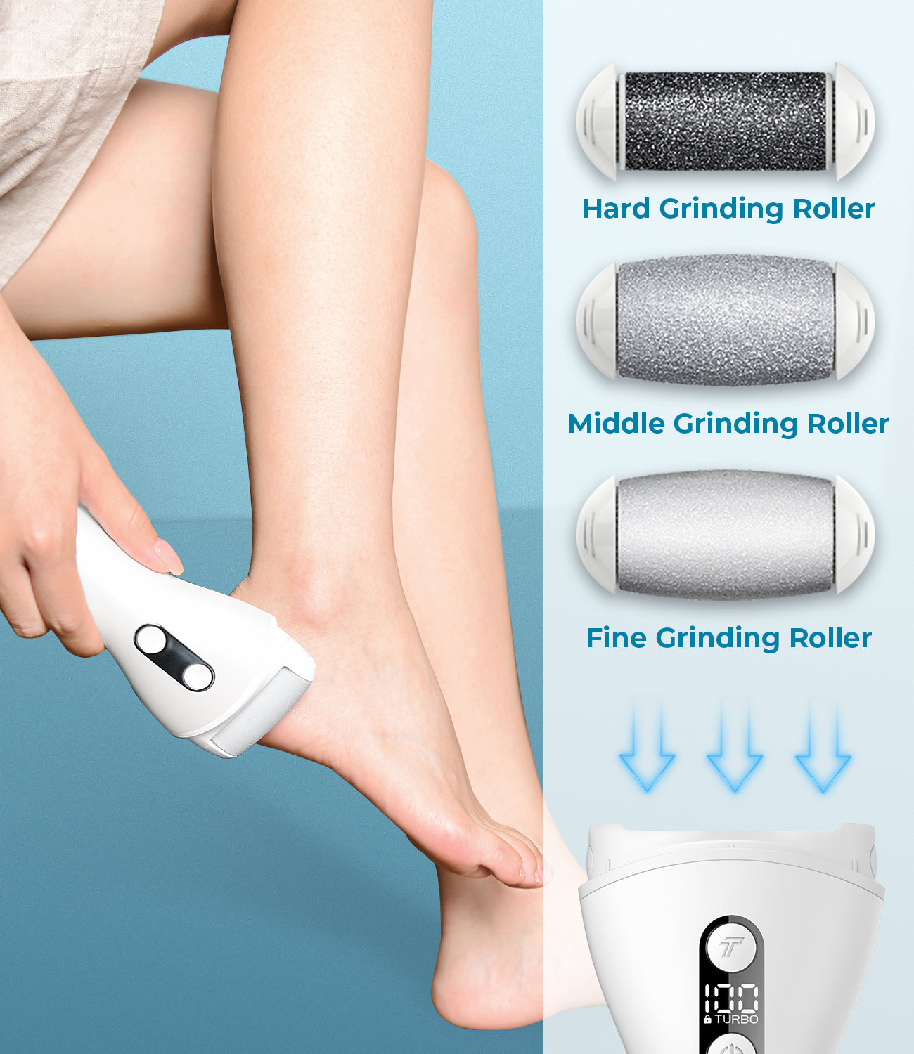 hard,middle,fine grinding roller,Electric Callus Remover replacement