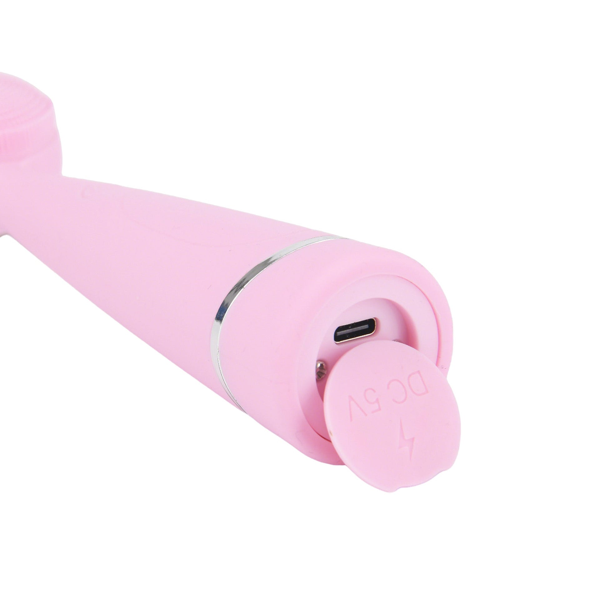 Heated Silicone Facial Cleansing Brush with 5 Vibration Levels