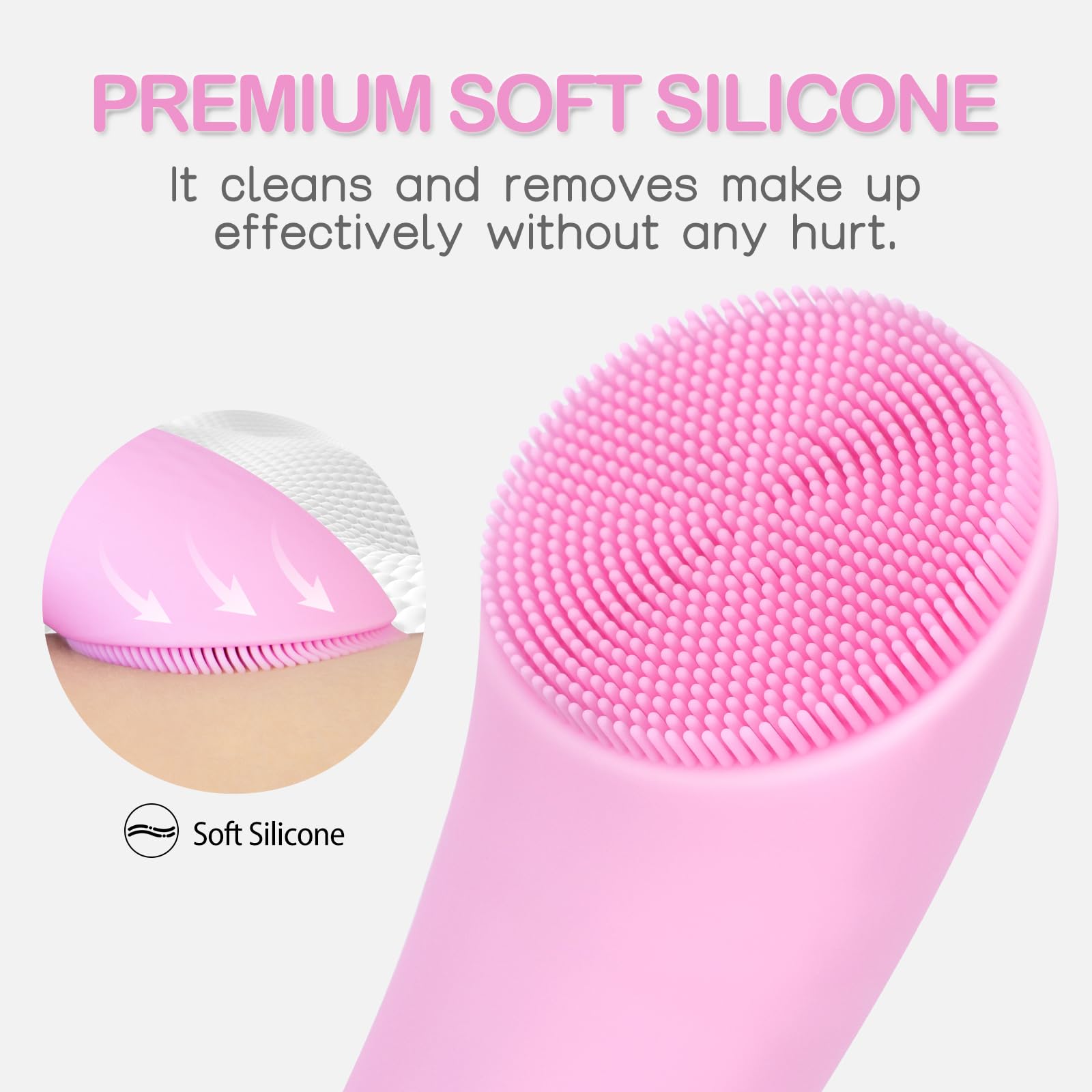 Rechargeable Silicone Heated Facial Cleansing Brush