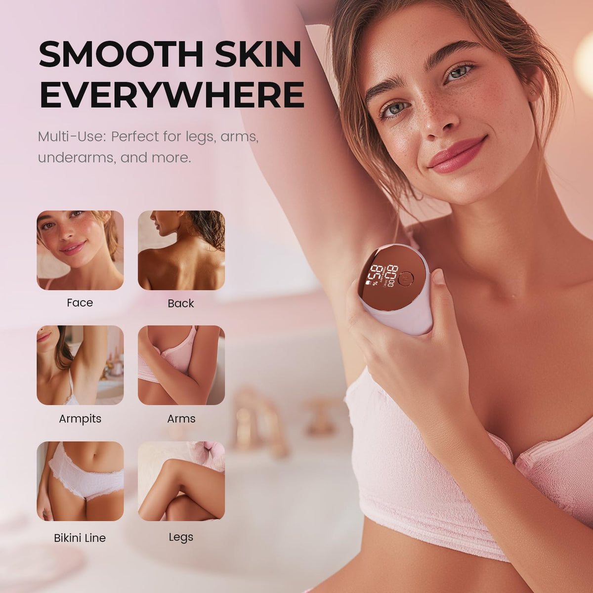 Pink Electric Razor for Women for Full Body Hair Removal