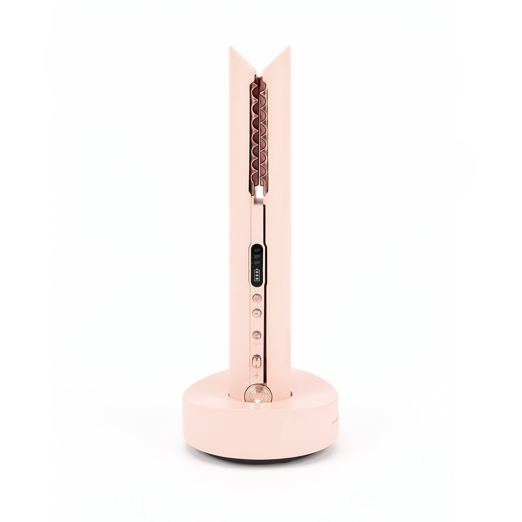 Portable Mini Hair Straightener Wireless in Blush Peach