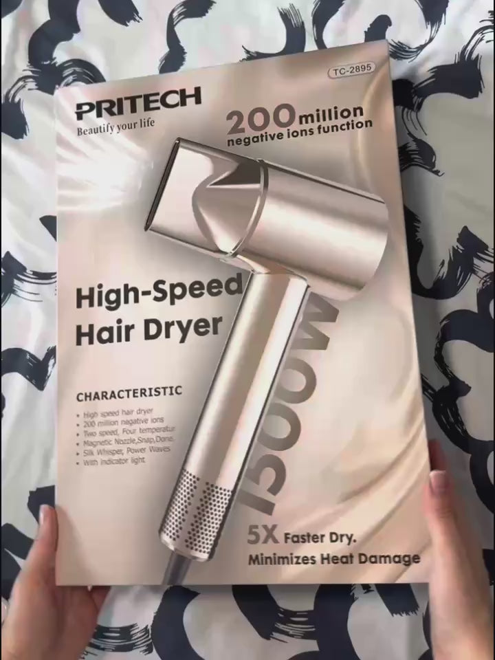 Load video: 3-in-1 Ionic Hair Dryer Hair Dryer &amp; Styler