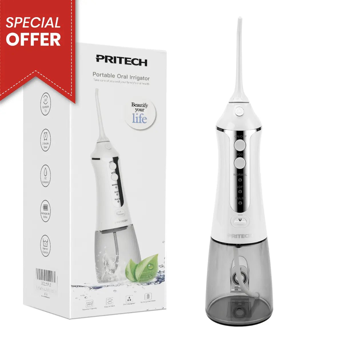 PRITECH Cordless Water Flosser | ES-1173 Water Flosser