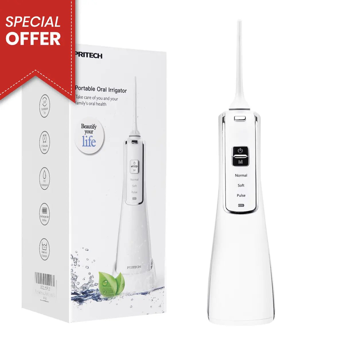 PRITECH Cordless Water Flosser | ES-1174 Water Flosser