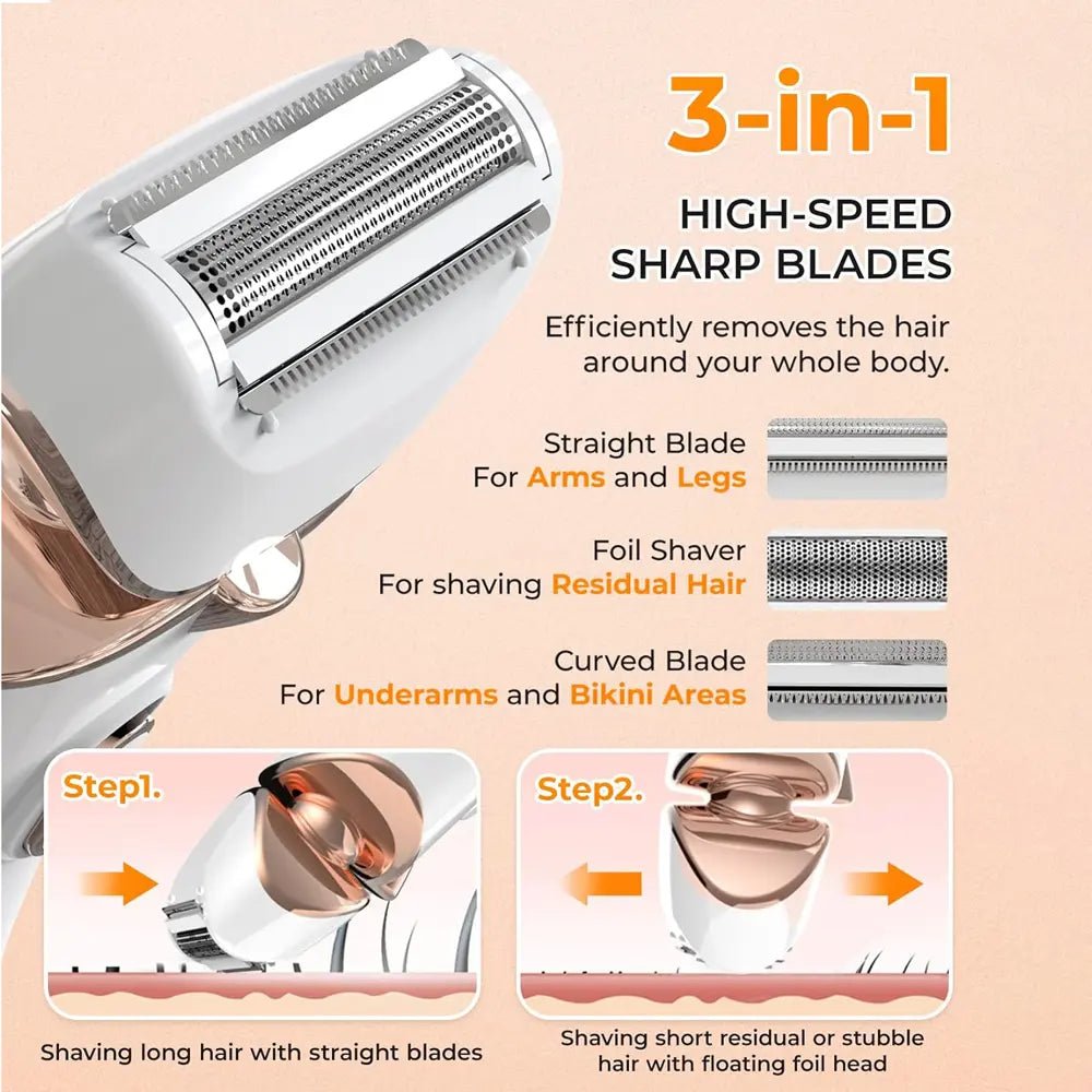 PRITECH Electric Shaver for Women – Wet & Dry Use Gold | LD-8001 剃须刀