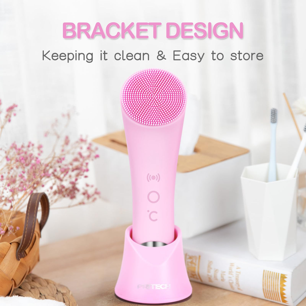 Rechargeable Silicone Heated Facial Cleansing Brush