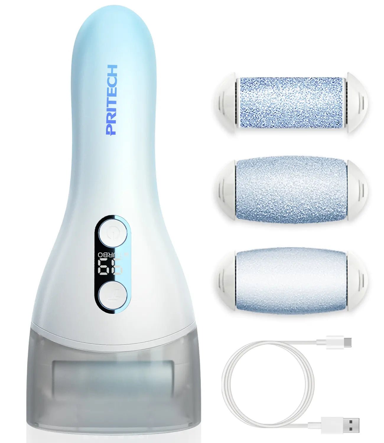 Turbo Foot Callus Remover for Feet IPX7 Waterproof Pedicure Tool for Feet
