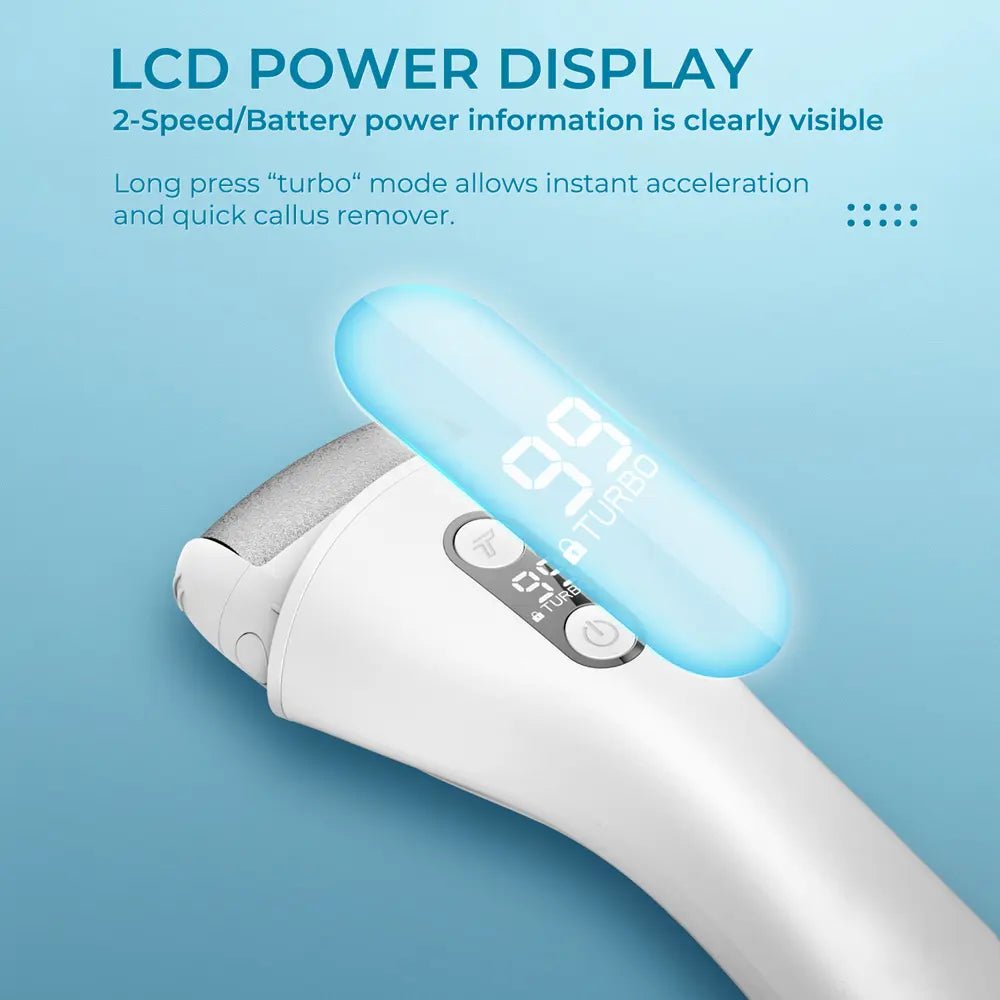 Turbo Foot Callus Remover for Feet IPX7 Waterproof Pedicure Tool for Feet