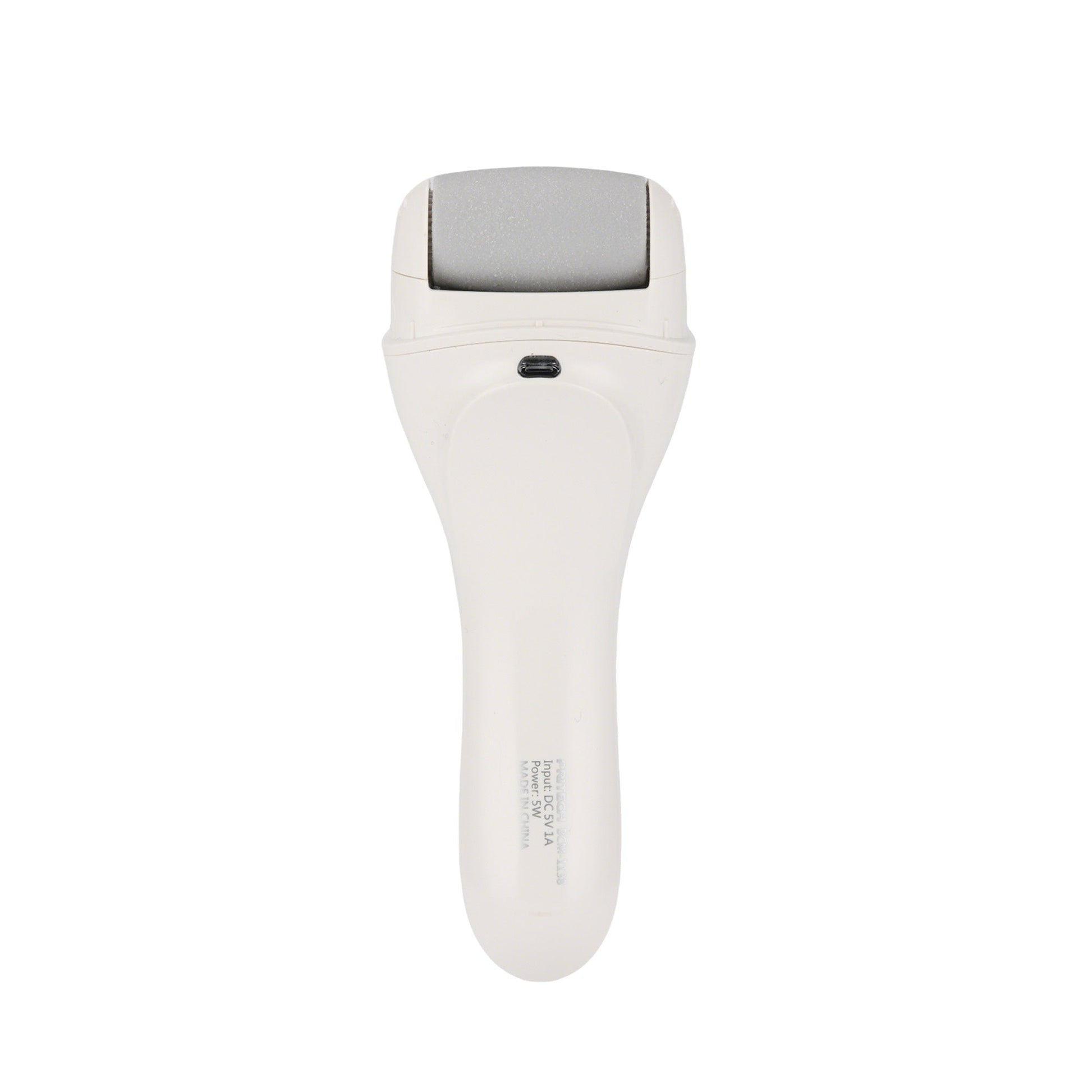 White Cordless Electric Foot Callus Remover Set, With 3 Rollers & Dual Speed