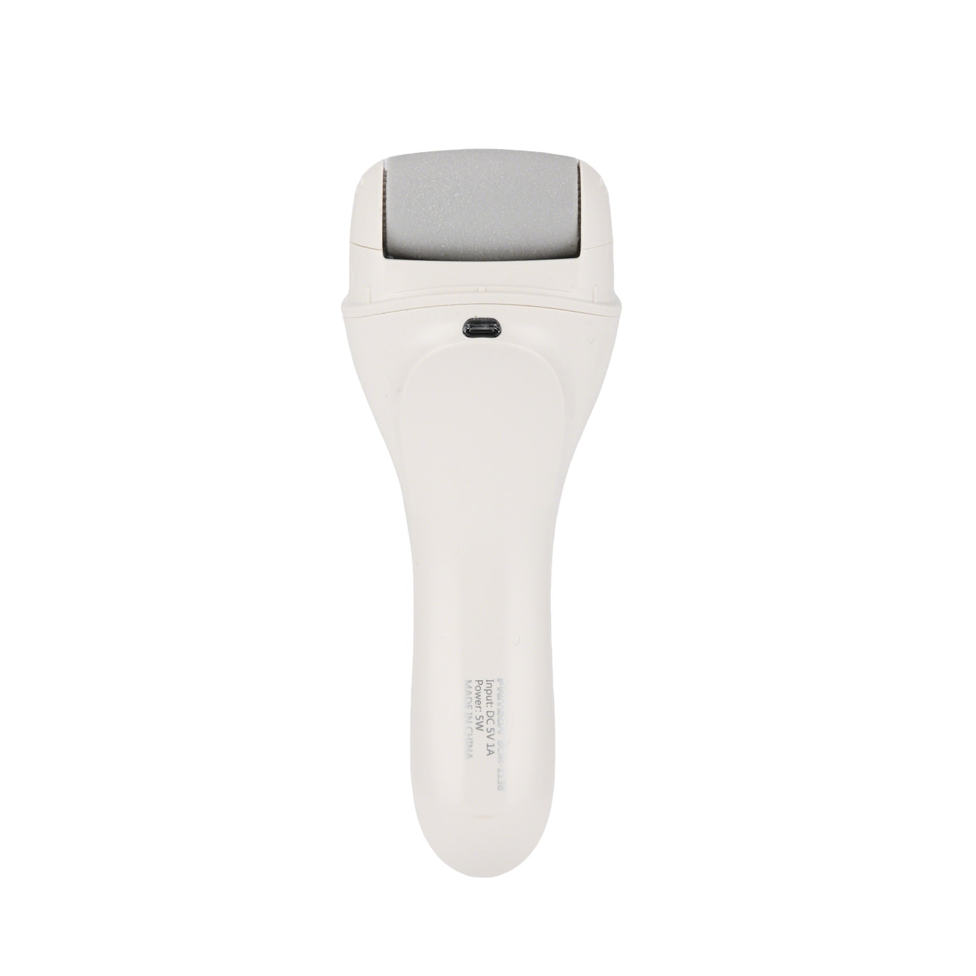 White Cordless Electric Foot Callus Remover Set, With 3 Rollers & Dual Speed