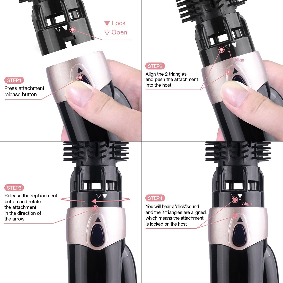 4 in 1 Hair Dryer Brush - HS-729