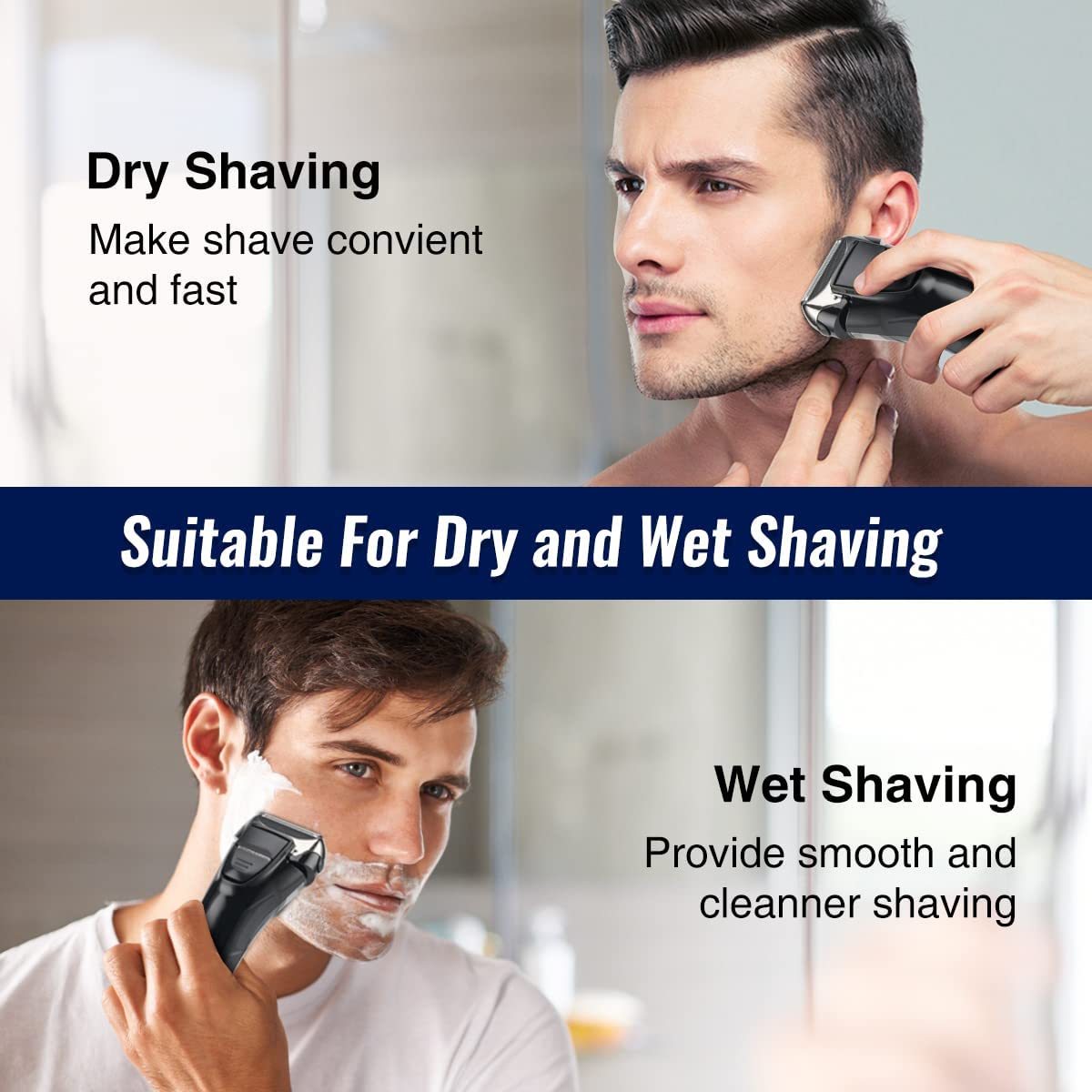 Dry shaving make shave convient and fast,wet shaving provide smooth and cleanner shaving