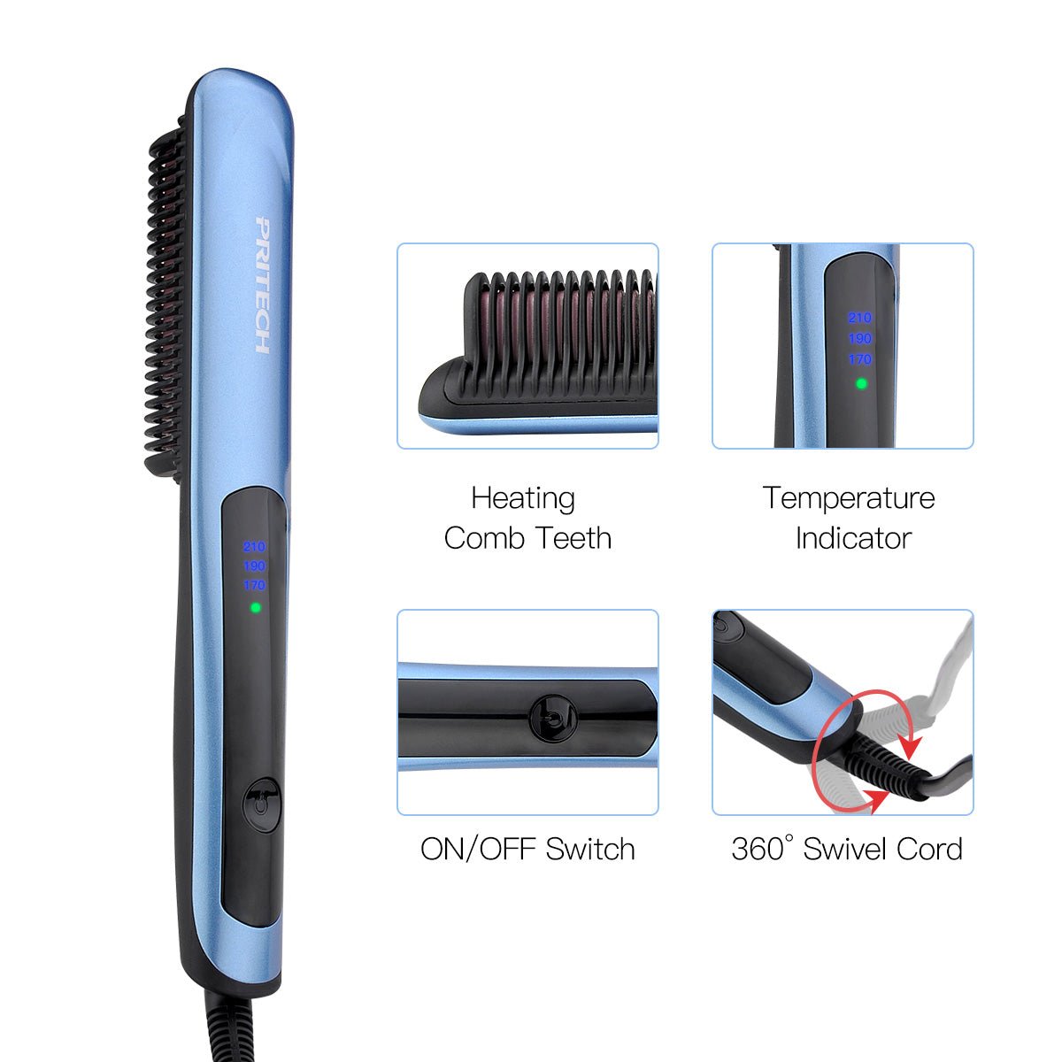 Hair Straightener Brush - TA-1595