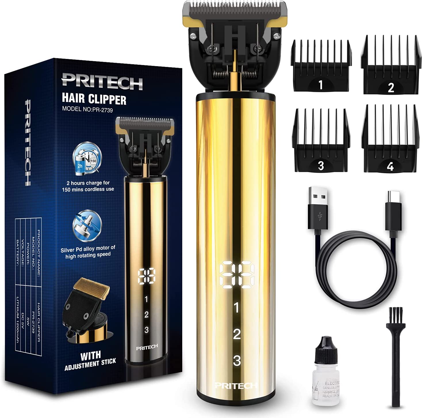 Hair Trimmer - PR-2739 Gold